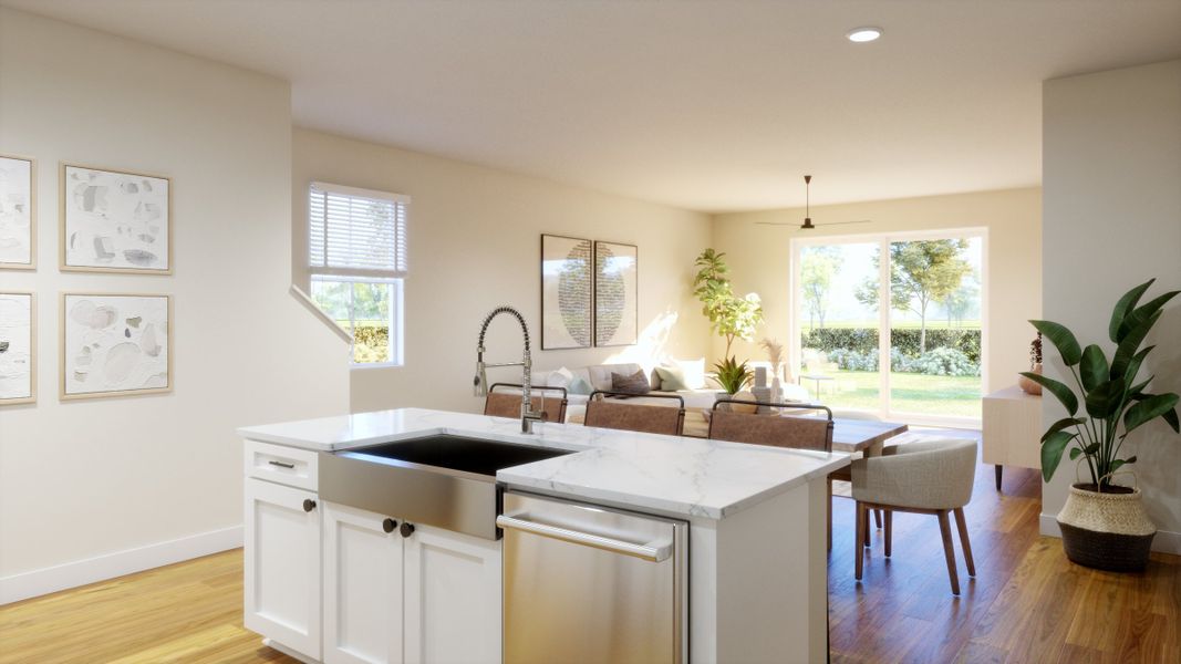 Representative furnished interior of a home built from the Cove by Risewell Homes in Eagletail Landings, Howey-in-the-Hills (Image 5). Representative furnished interior of a home built from the Cove by Risewell Homes in Eagletail Landings, Howey-in-the-Hills (Image 5).