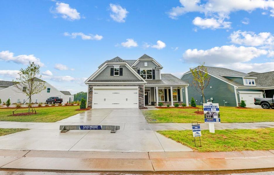 Representative exterior photo of a completed home built from the Raleigh by Eastwood Homes in Weddington, Benson, NC (Image 2).