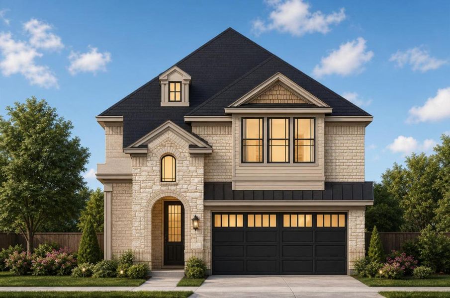 Representative exterior photo of a completed home built from the Royal Lakes by Grand Homes in Walton Ridge - Carriage, Corinth, TX (Image 21).