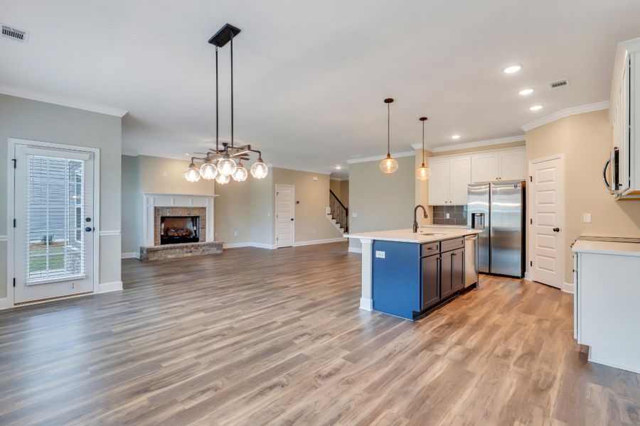 Seabrook View from Morning Room into Kitchen and Family Room