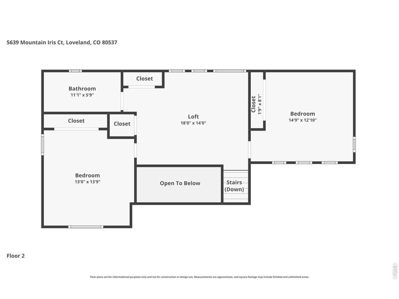 2D floor plan layout of this home in , Loveland, CO (Image 7).