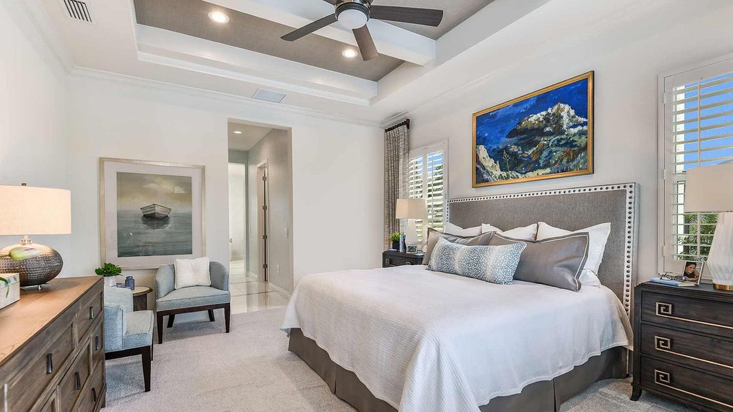 Furnished interior view inside a new home in SkySail Real Estate and Homes for Sale in Naples, FL - Neal Communities, Naples (Image 17).