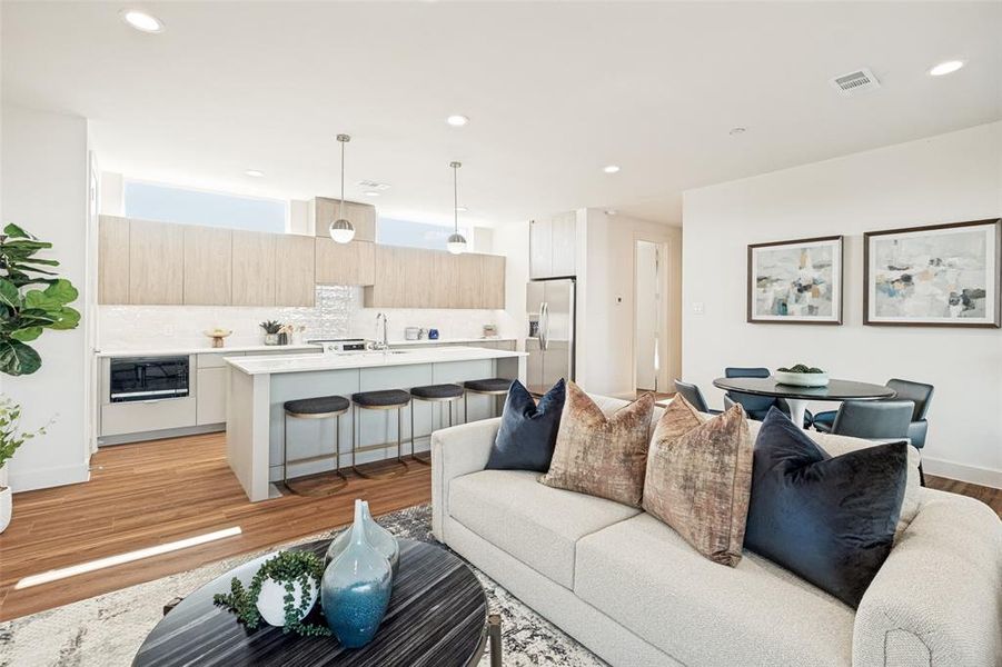 Furnished interior view inside a new home in , Dallas (Image 9). Furnished interior view inside a new home in , Dallas (Image 9).