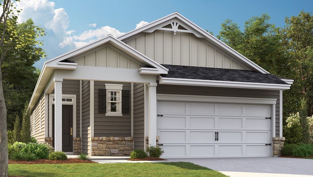 Representative exterior photo of a completed home built from the Jennings by D.R. Horton in Legacy Farms, White House, TN (Image 1).