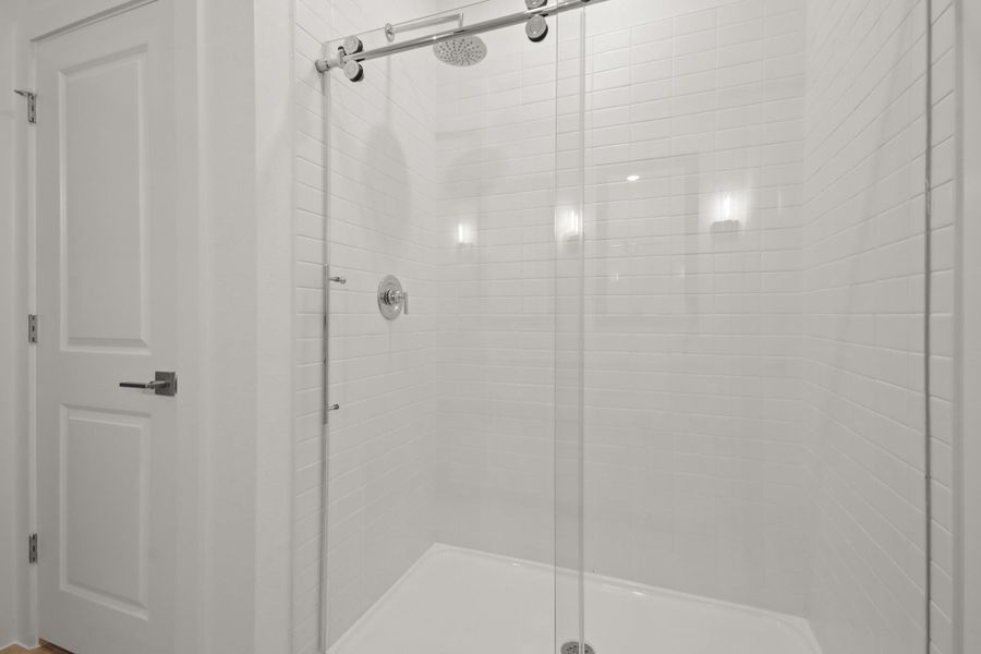 Serene primary bath with large walk-in shower Serene primary bath with large walk-in shower
