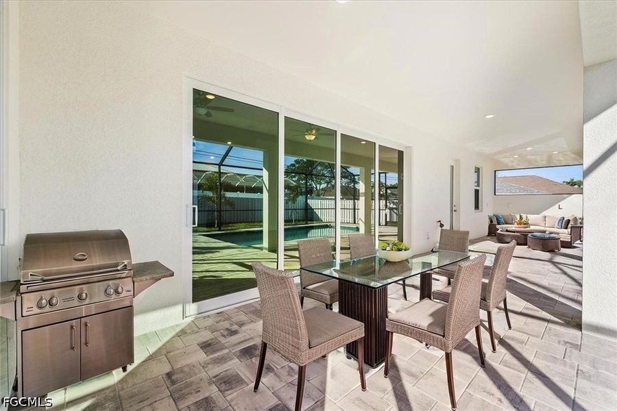 Exterior details and patio area of a home in Cape Coral, Cape Coral (Image 29).