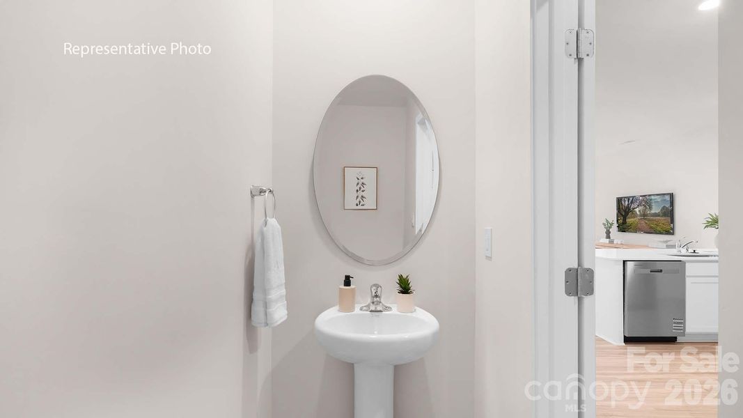 Furnished interior view inside a new home in The Townes at Troutman, Troutman (Image 8).