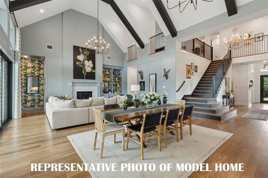 Dining spaces that are perfect for grand dinner parties or cozy family gatherings can be found in all of our homes in Windsong Ranch!  REPRESENTATIVE PHOTO OF MODEL HOME