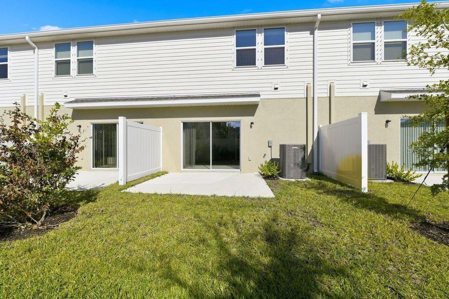 Exterior details and patio area of a home in Vinterra Townhomes, Nokomis (Image 4). Exterior details and patio area of a home in Vinterra Townhomes, Nokomis (Image 4).