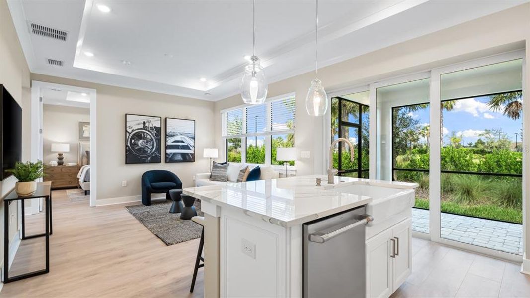 Furnished interior view inside a new home in Esplanade at Azario Lakewood Ranch, Lakewood Ranch (Image 6).