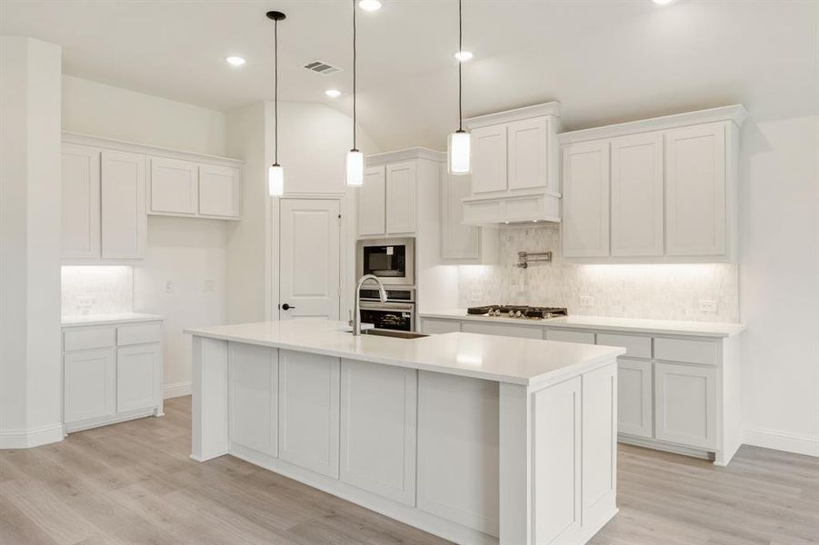 Furnished interior view inside a new home in Meadow Vista 60-65, Anna (Image 12). Furnished interior view inside a new home in Meadow Vista 60-65, Anna (Image 12).