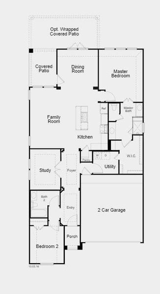 Structural Options added to 5250 Corelli Falls include: 5' side garage storage,  wrapped covered patio,  8' interior door, 5 1/4 base boards and pre-plumb for water softener.