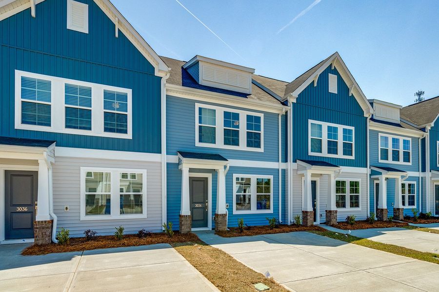 Front exterior of a new home in Astoria, Columbia, SC, highlighting curb appeal (Image 20).