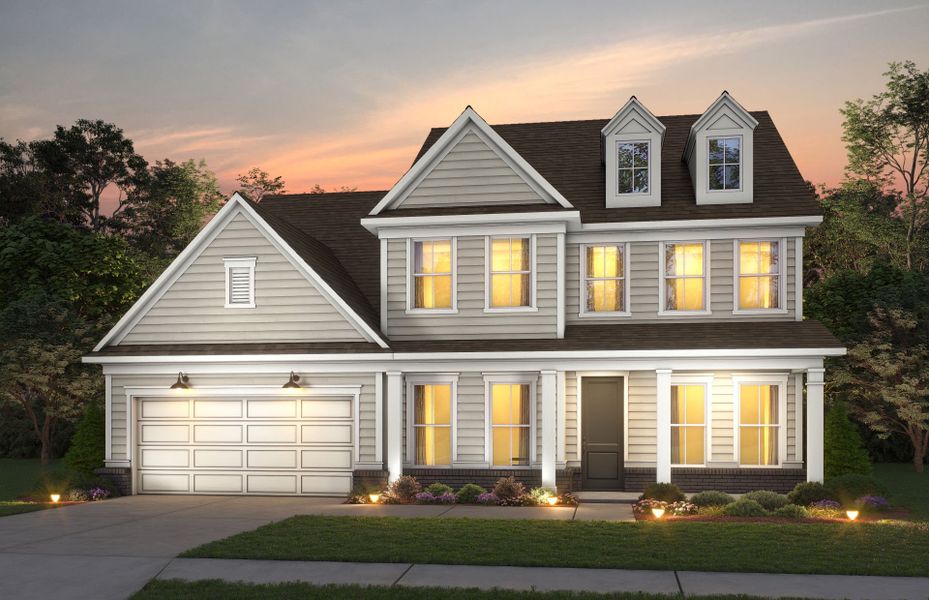 Representative exterior photo of a completed home built from the Riverton by Pulte Homes in Waterside at Pine Island, Columbia, SC (Image 23). Representative exterior photo of a completed home built from the Riverton by Pulte Homes in Waterside at Pine Island, Columbia, SC (Image 23).