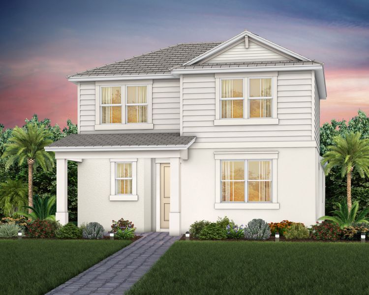 Representative exterior photo of a completed home built from the Kelsey II by Pulte Homes in SeaFlower, Bradenton, FL (Image 2). Representative exterior photo of a completed home built from the Kelsey II by Pulte Homes in SeaFlower, Bradenton, FL (Image 2).