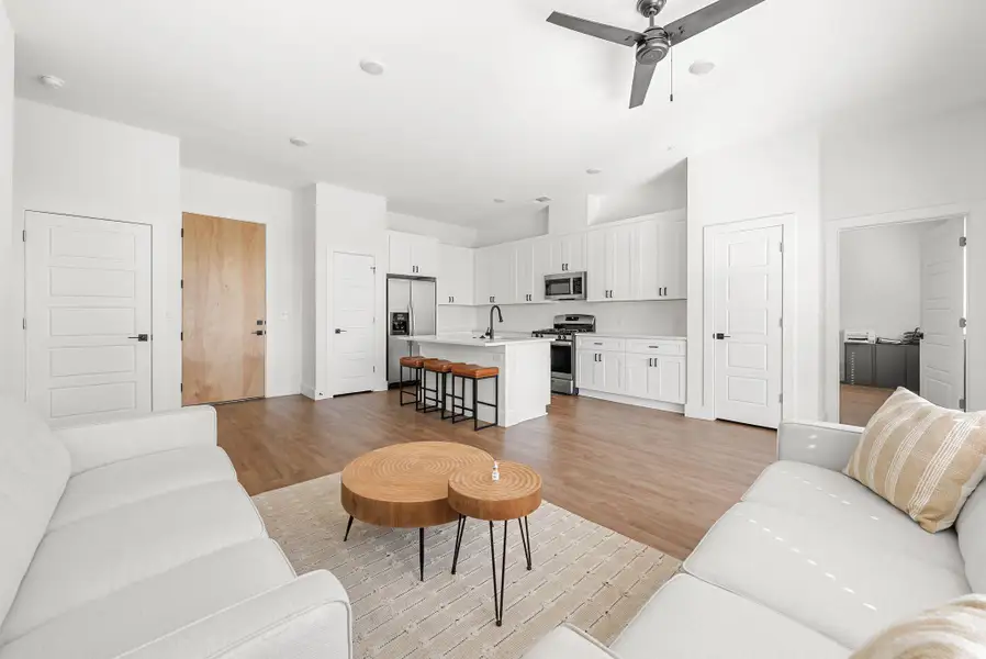 Furnished interior view inside a new home in East Grove Condominiums, Austin (Image 5).