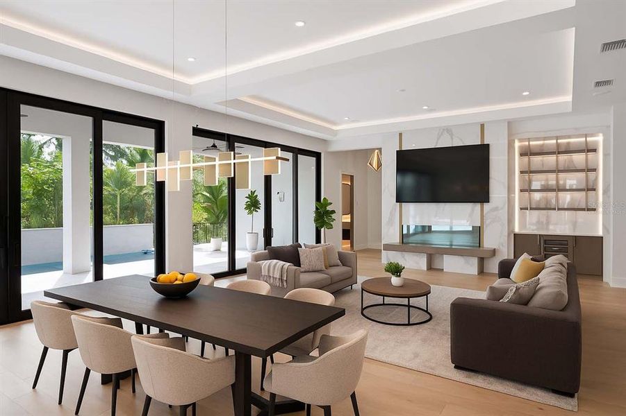 Furnished interior view inside a new home in , Orlando (Image 13).