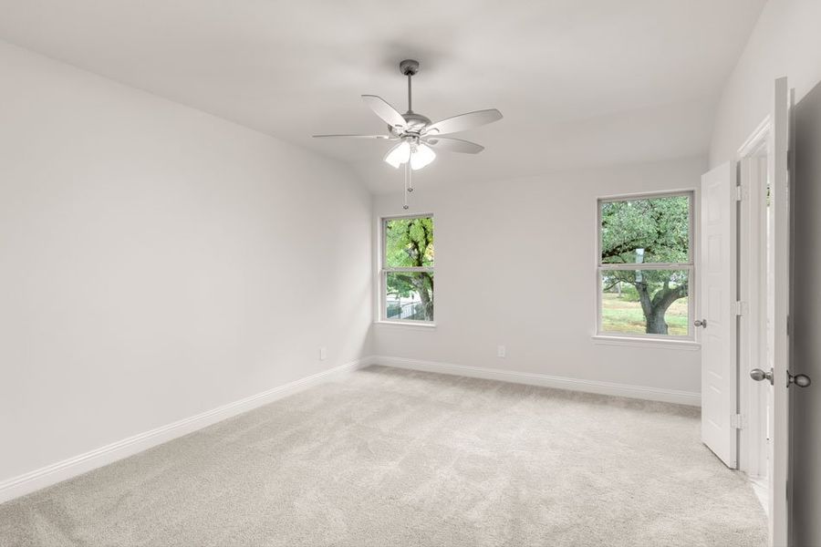 Representative exterior photo of a completed home built from the Opal by Impression Homes in Sereno Oaks at Buckner Terrace, Dallas, TX (Image 13). Representative exterior photo of a completed home built from the Opal by Impression Homes in Sereno Oaks at Buckner Terrace, Dallas, TX (Image 13).