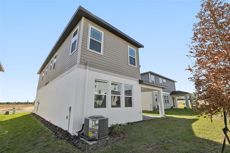 Exterior details and patio area of a home in Cyrene at Minneola, Minneola (Image 29).