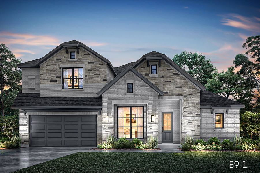 Representative exterior photo of a completed home built from the Denver by John Houston Homes in Hayes Crossing - Phase 2, Midlothian, TX (Image 5). Representative exterior photo of a completed home built from the Denver by John Houston Homes in Hayes Crossing - Phase 2, Midlothian, TX (Image 5).