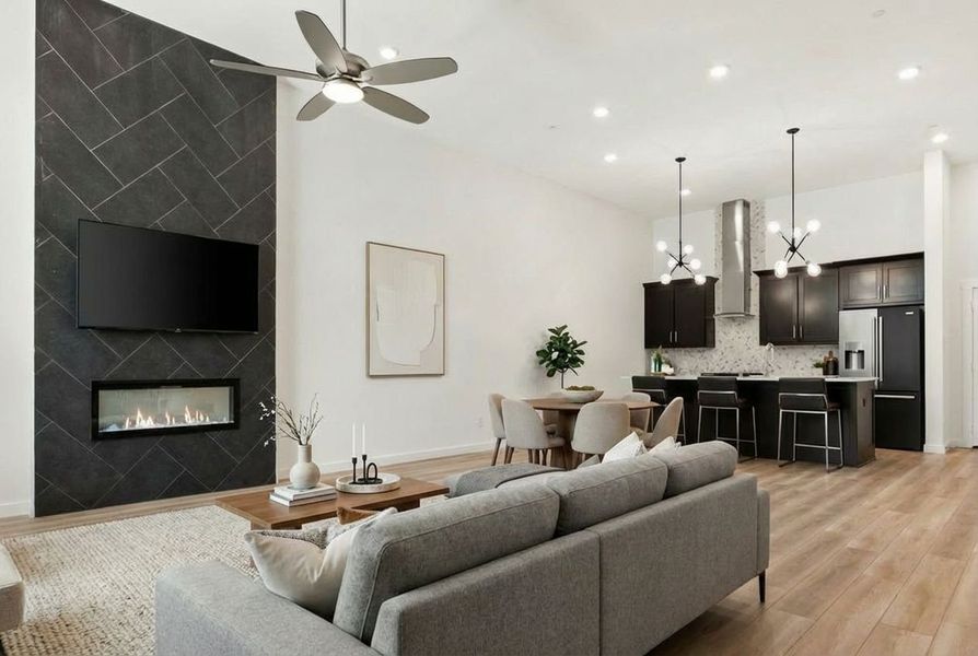 Furnished interior view inside a new home in Cottonwood Creek, Rowlett (Image 6).