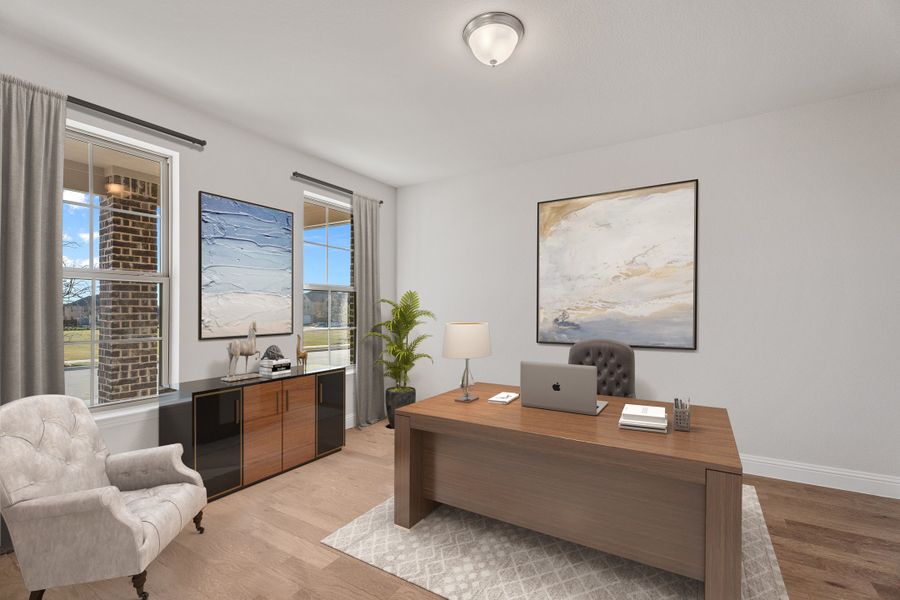 Representative furnished interior of a home built from the Parker by Beazer Homes in Saratoga, Aubrey (Image 13).