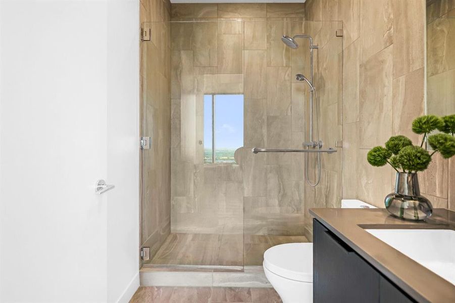 Guest ensuite bathroom with walk-in shower.