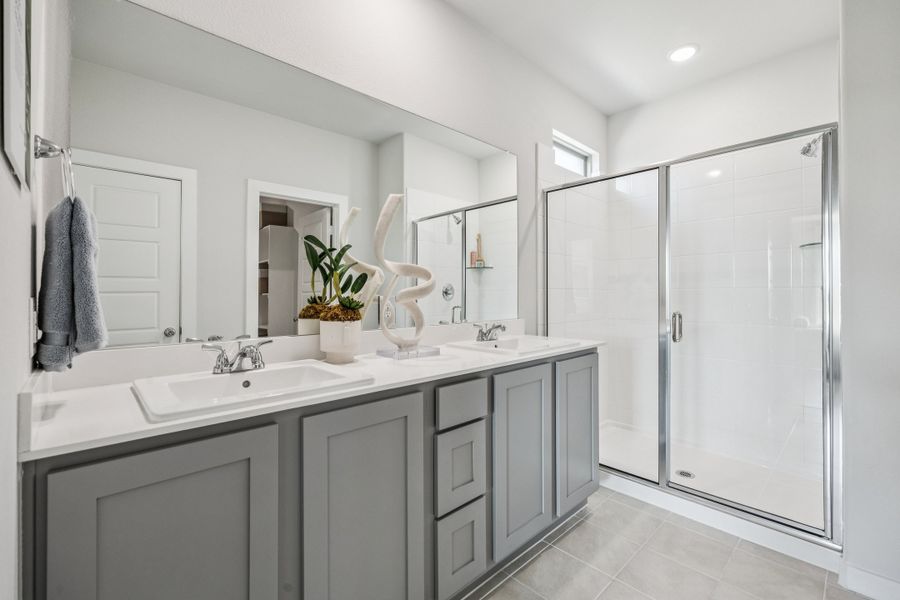 Primary Bathroom in the Winters home plan by Trophy Signature Homes – REPRESENTATIVE PHOTO Primary Bathroom in the Winters home plan by Trophy Signature Homes – REPRESENTATIVE PHOTO