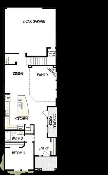 2D floor plan layout of this home in Walsh Cottage, Fort Worth, TX (Image 3).