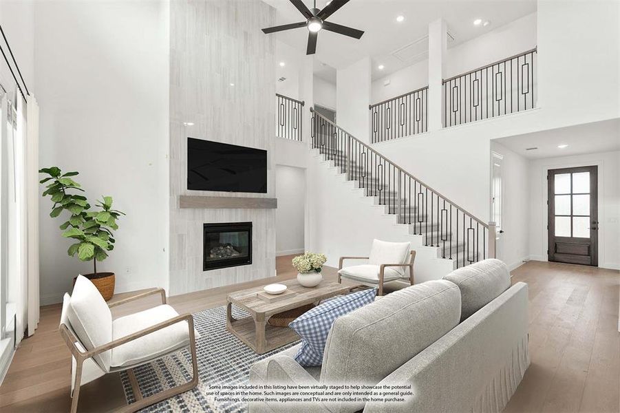 Furnished interior view inside a new home in Painted Tree, McKinney (Image 8).