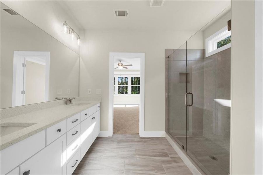 Furnished interior view inside a new home in , Flowery Branch (Image 13).