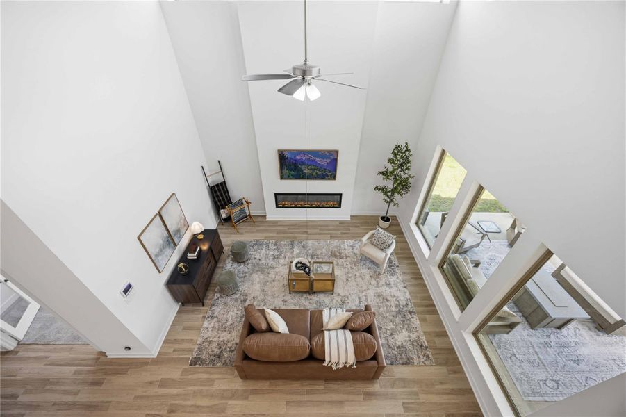 A beautifully designed transition space that enhances flow while creating opportunities for additional living and gathering.