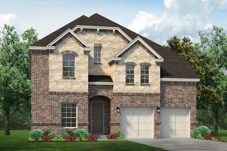 Representative exterior photo of a completed home built from the Monte Carlo by Sandlin Homes in Lakesong, Midlothian, TX (Image 17).