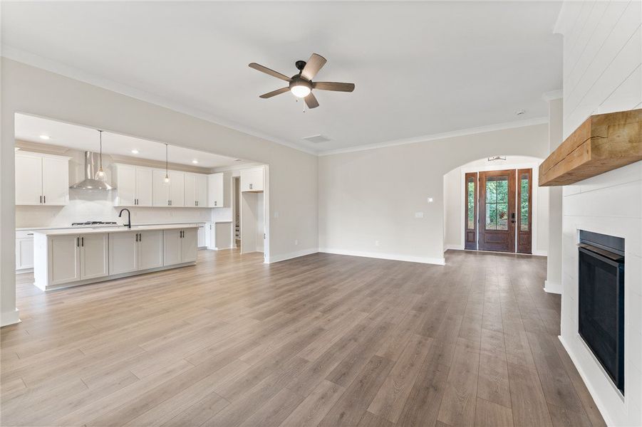 Images are of a different home with the same floor