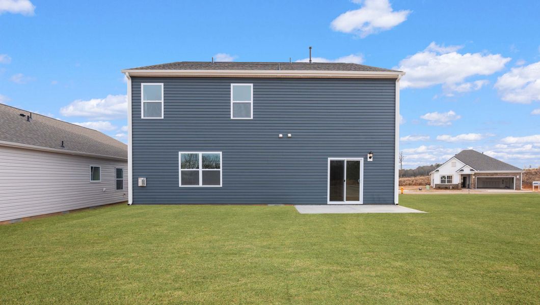 Exterior details and patio area of a home in Durbin Meadows Traditions, Fountain Inn (Image 3). Exterior details and patio area of a home in Durbin Meadows Traditions, Fountain Inn (Image 3).