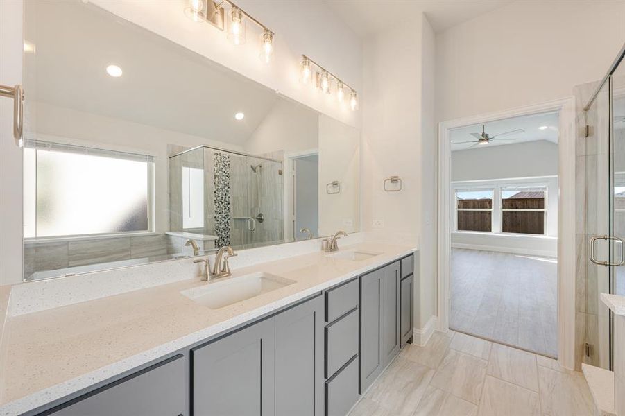 Furnished interior view inside a new home in ArrowBrooke Classic 50, Aubrey (Image 8).