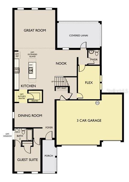 2D floor plan layout of this home in Oakfield Trails Signature, Parrish, FL (Image 2). 2D floor plan layout of this home in Oakfield Trails Signature, Parrish, FL (Image 2).