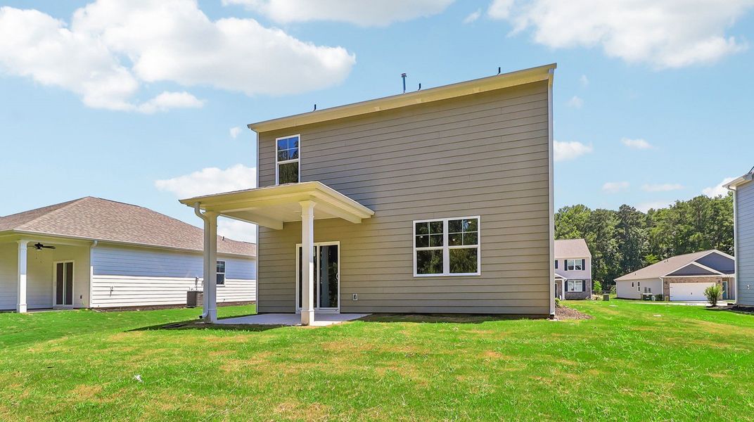 Exterior details and patio area of a home in Sease's Pond, Gilbert (Image 19).