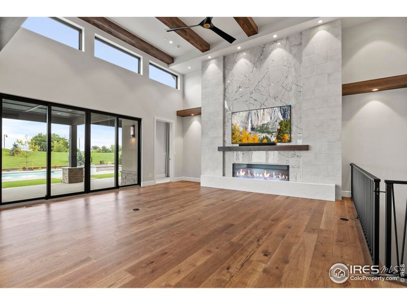 Great Room with pool view Great Room with pool view