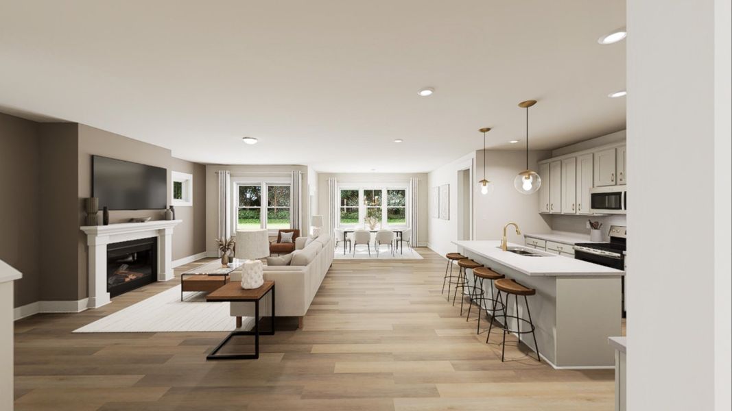 Furnished interior view inside a new home in Havenbrooke, Kernersville (Image 6).