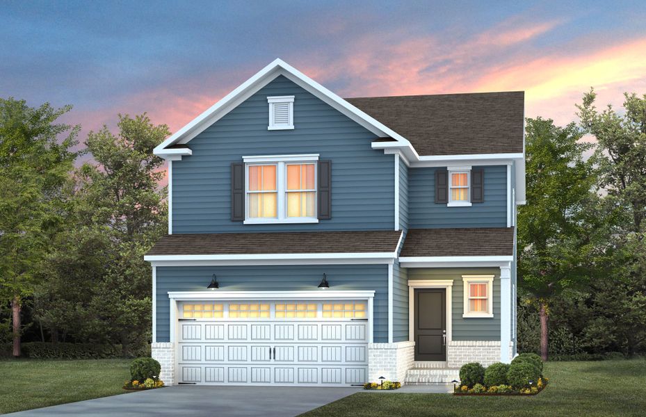 Representative exterior photo of a completed home built from the Harris by Pulte Homes in Cambria, Garner, NC (Image 19).