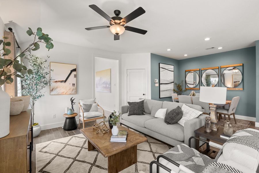 Furnished interior view inside a new home in Meridiana, Manvel (Image 15).