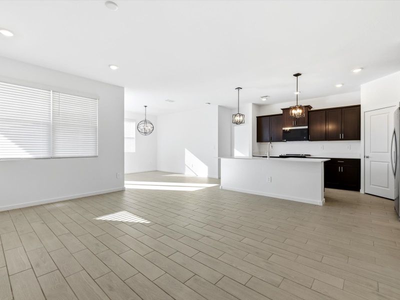 Spacious, unfurnished interior of a new home in Mountain View Estates Reserve Series, Buckeye (Image 10). Spacious, unfurnished interior of a new home in Mountain View Estates Reserve Series, Buckeye (Image 10).