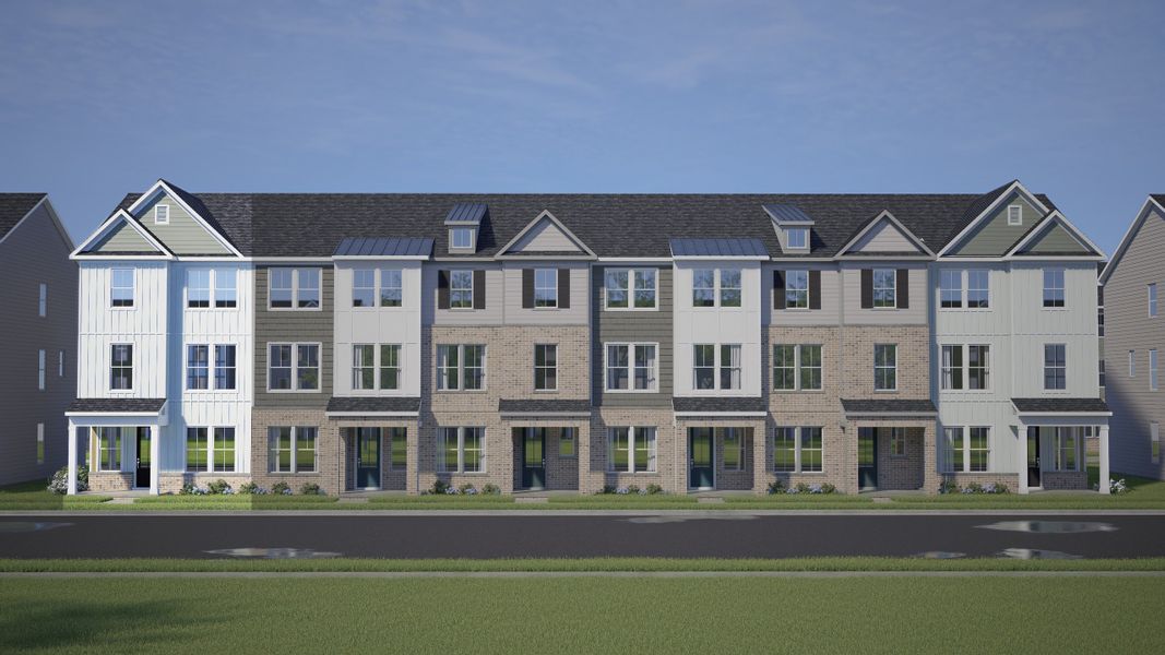 Image 5 representing the The Mitchell Exterior by Davidson Homes LLC in Camden Park, Knightdale, NC.