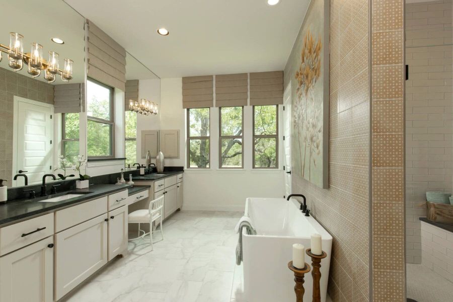 Furnished interior view inside a new home in ClearWater Ranch, Liberty Hill (Image 5).
