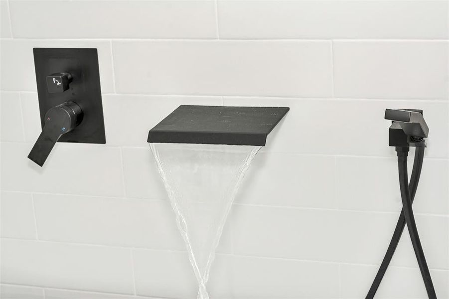 Bathroom view of tiled shower Bathroom view of tiled shower