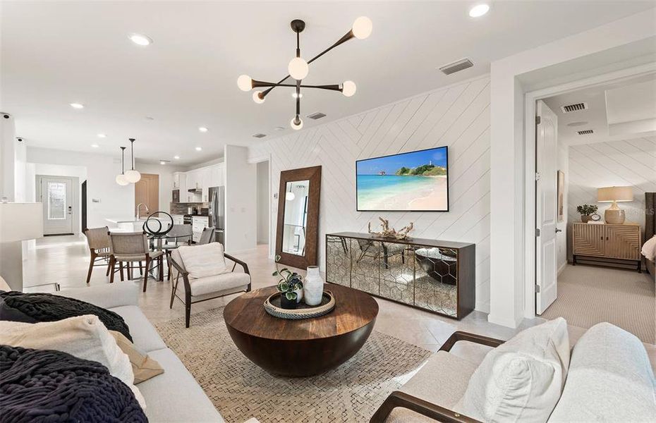 Furnished interior view inside a new home in Del Webb Catalina, Lakewood Ranch (Image 8). Furnished interior view inside a new home in Del Webb Catalina, Lakewood Ranch (Image 8).