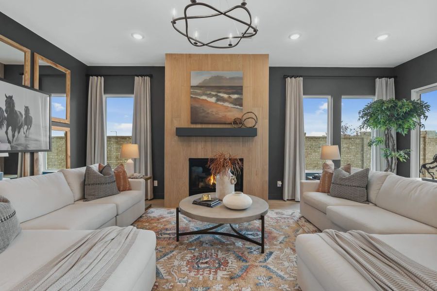 Furnished interior view inside a new home in Westland Ranch, League City (Image 13).