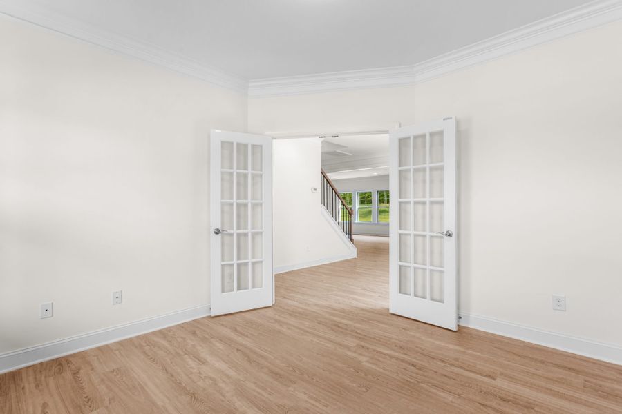 Representative unfurnished interior of a home built from the Fairfield Lux by Keystone Homes NC in Weybridge, Burlington (Image 34).