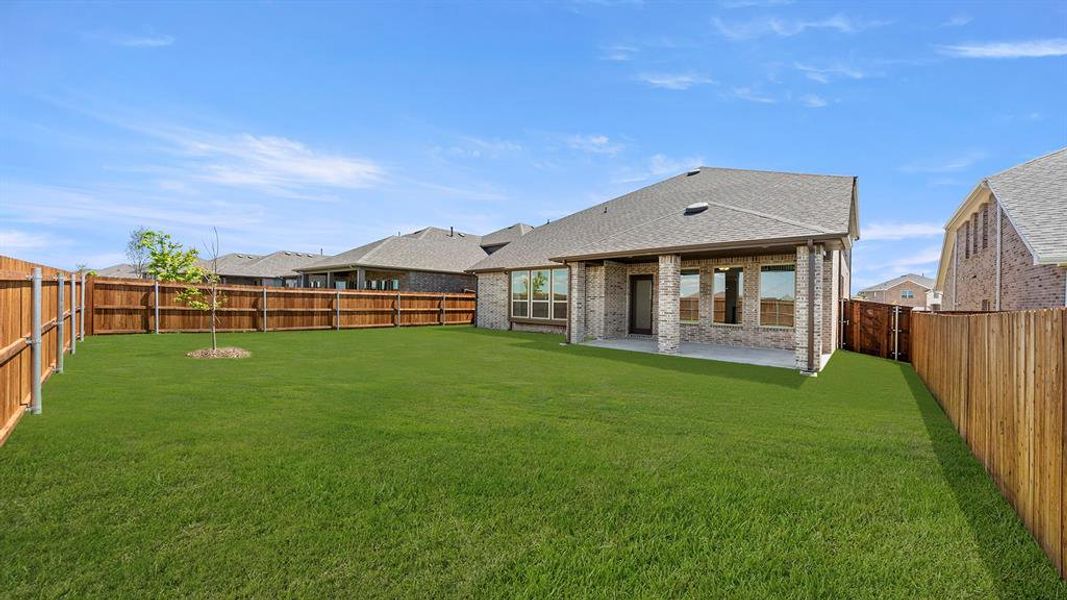 Front exterior of a new home in Elevon 50s, Lavon, TX, highlighting curb appeal (Image 2). Front exterior of a new home in Elevon 50s, Lavon, TX, highlighting curb appeal (Image 2).